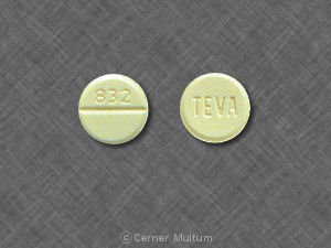 generic klonopin teva 832 yellow round pill